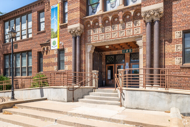 A view of the Bessemer Elementary School in Pueblo is seen from the street.