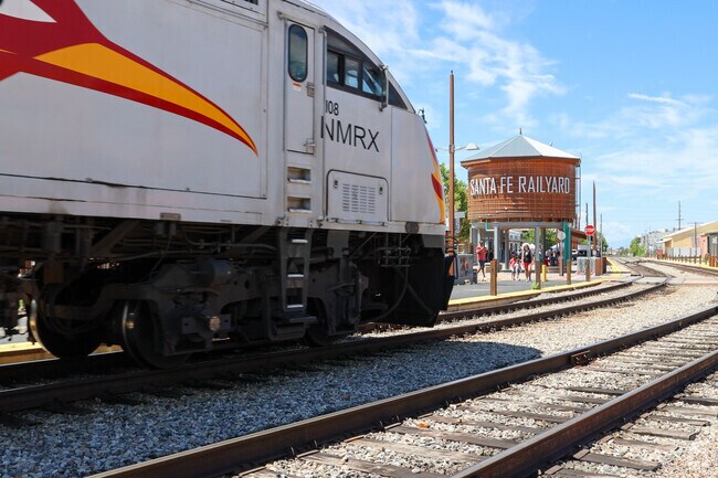 Don Diego residents are near the Rail Runner which winds from Santa Fe down to Belen.
