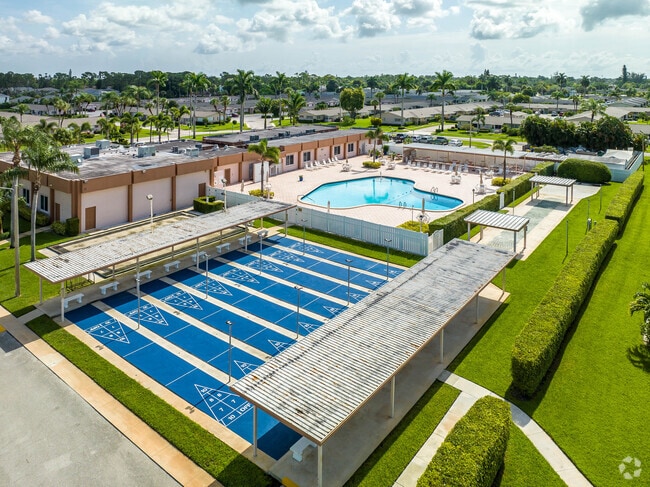 Community amenities pepper the neighborhood with pools, tennis courts, and shuffleboard.