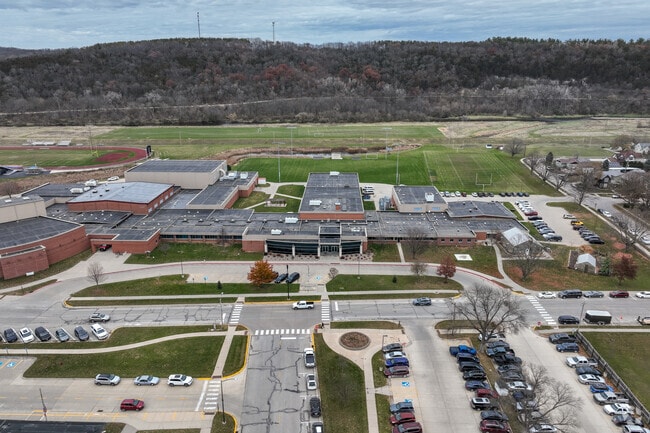 Decorah High School offers academics and athletics for grades 9-12.