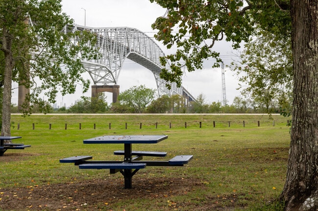 Have a picnic and enjoy the sights in Port Arthur's Riverfront Park.