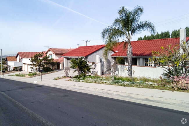 Mediterranean-style homes in Montebello’s residential area.