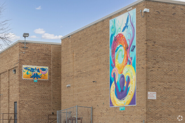 There is a nice mural at Sherman Middle School.