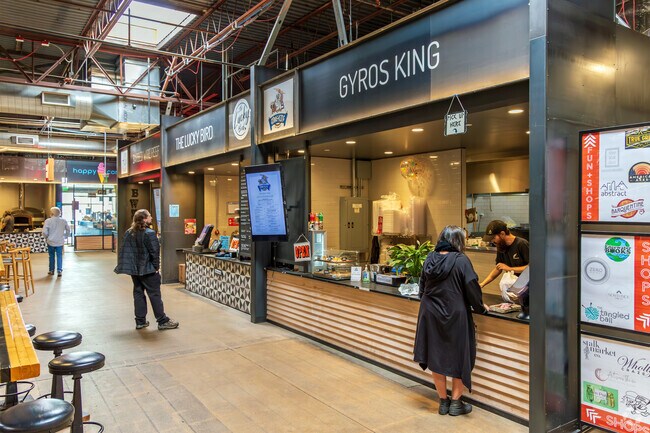 The go-to spot for eatery options in Edgewater is Edgewater Public Market.