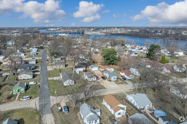 Rock Falls is separated from its twin city, Sterling, to the North by the Rock River.