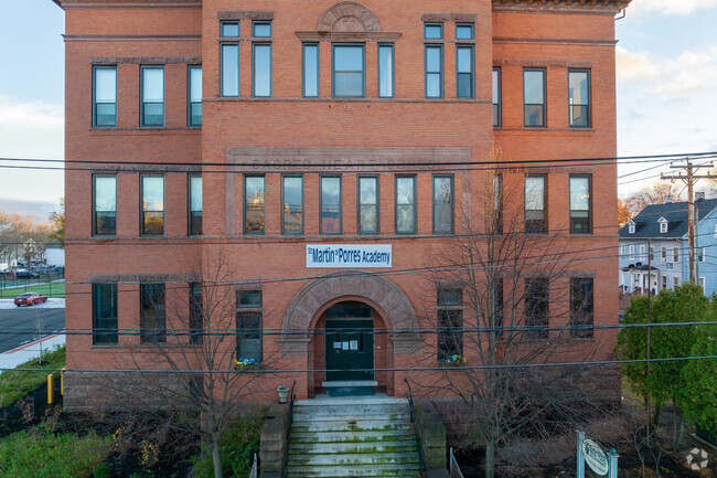 The entrance of St Martin De Porres Academy.