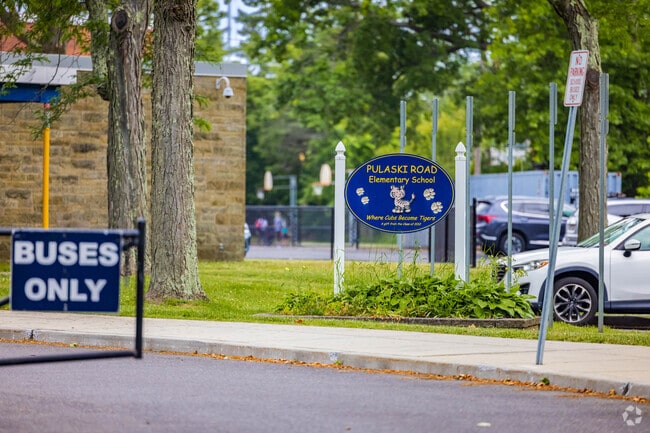 Buses only in this entrance to Pulaski Road School in East Northport.