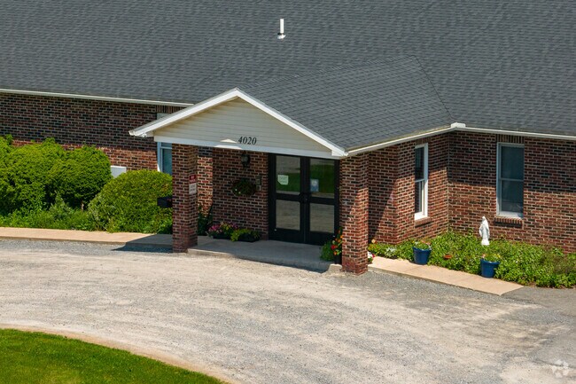 Holy Cross Academy has a small main entrance.