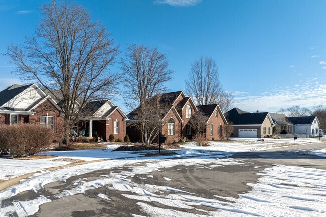 This is a row of homes with multiple gable style architecture in Anchorage.