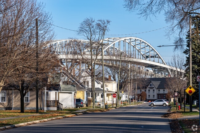 Residents of Port Huron enjoy easy access to Canada using the Blue Water Bridge.