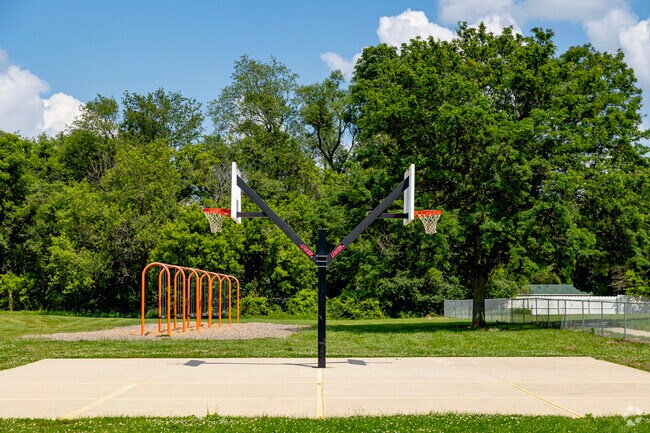 A newer basketball court is available for Northeast Elementary School students.