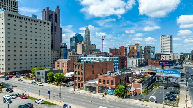 Downtown Columbus offers fun local spots like Pins Mechanical Bar and Jackie O's Brewing.