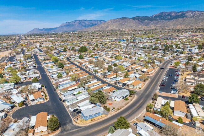 Four Hills Mobile Home Park is a private community of manufactured homes roughly 10 miles from Downtown Albuquerque and near the Sandia Foothills.