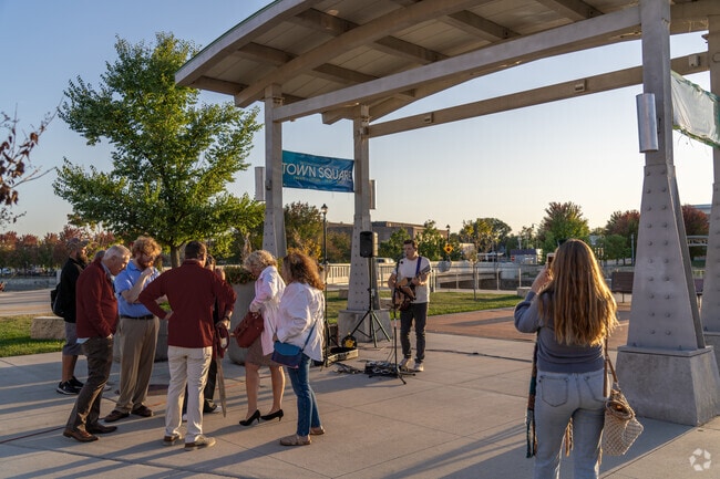 Catch a local artist performing live near Look West in Downtown Janesville.