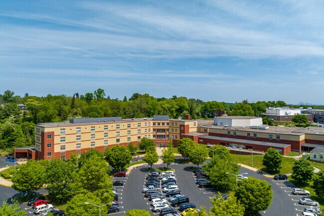Rose Valley's Strath Haven High School with a view of the main entrance.