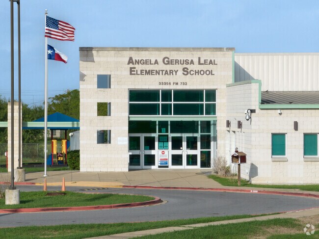 Angela Geruse Leal Elementary School serves children from Pre-K to 5th grade.