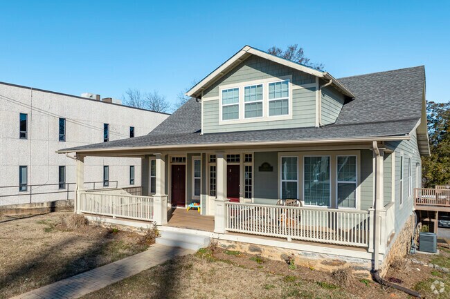 Many of the homes in Downtown Hickory have been restored and updated to modern standards.