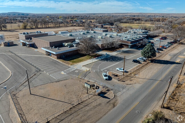 Aerial view of Polk Middle School.