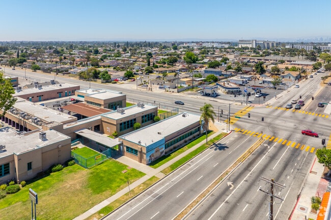 Compton Early College High School serves grades 9-12.
