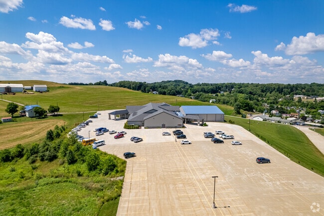 Harvest Christian School is high up on the hill.