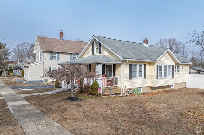Bungalows with covered porches fill the residential streets of Hammonton.