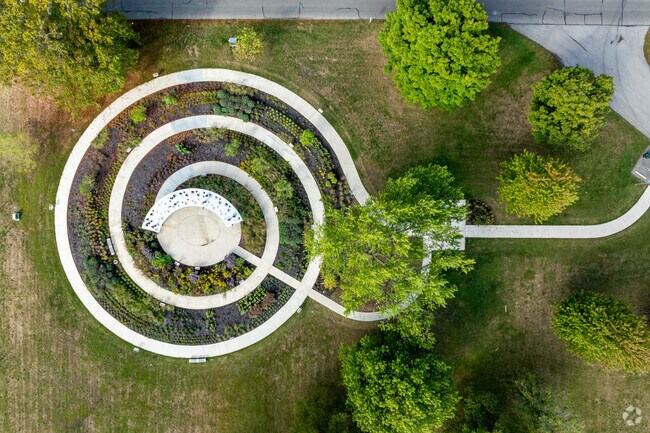 The Muncie Memory Spiral is a beautiful display at the Heekin Park in Muncie, IN.