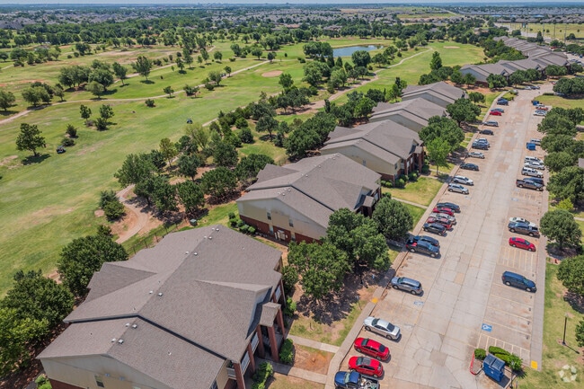 Rows of apartments of The Greens at Moore