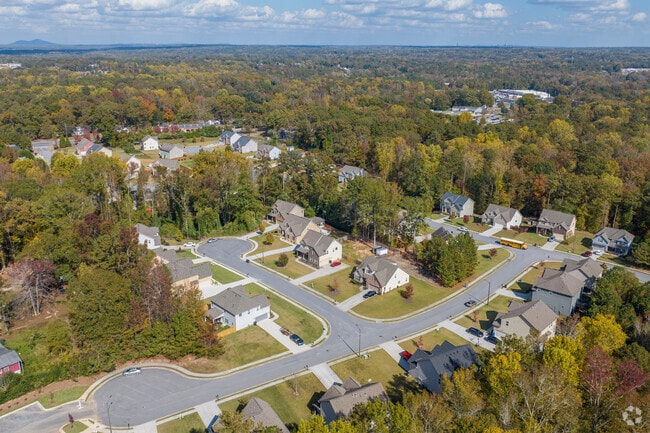 Lithia Springs neighborhoods peak out of the lush forests of the area.