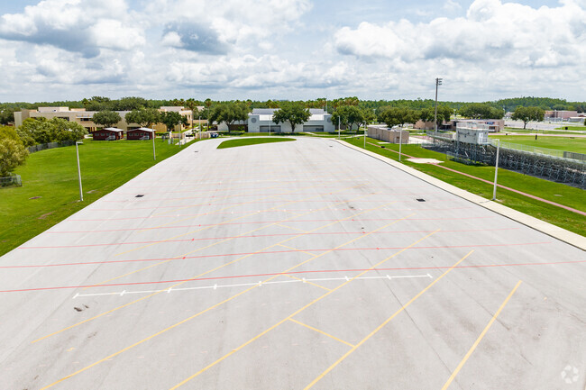 The oversized parking lot at Seven Springs Middle is great for staff and visitors in Trinity.