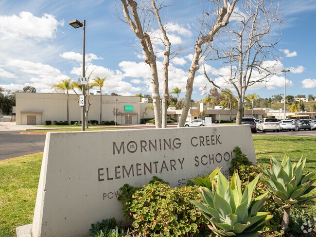 Morning Creek Elementary is nestled into the neighborhood of Sabre Springs.