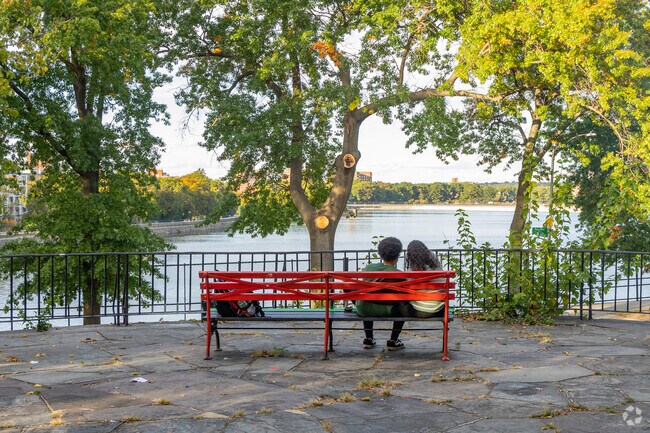 Washington Walk is a Kingsbridge Heights park with a great view of the Jerome Park Reservoir.