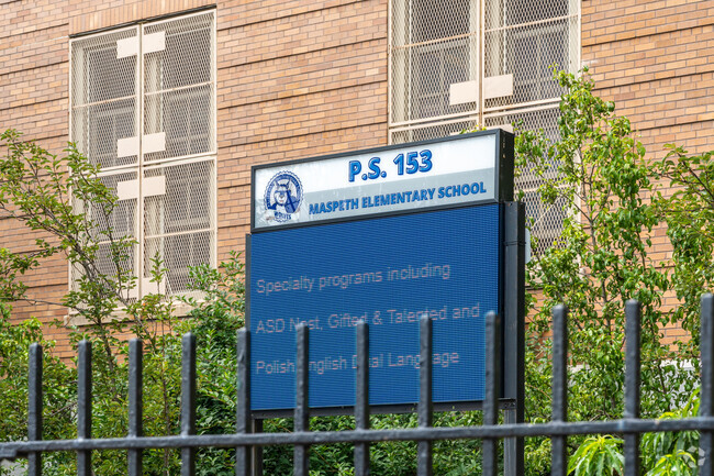 PS 153 Maspeth Elementary signage.