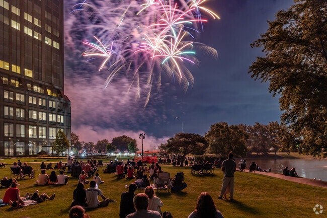 Celebrating the 4th of July with fireworks and fun at Hamilton Lakes in Itasca.