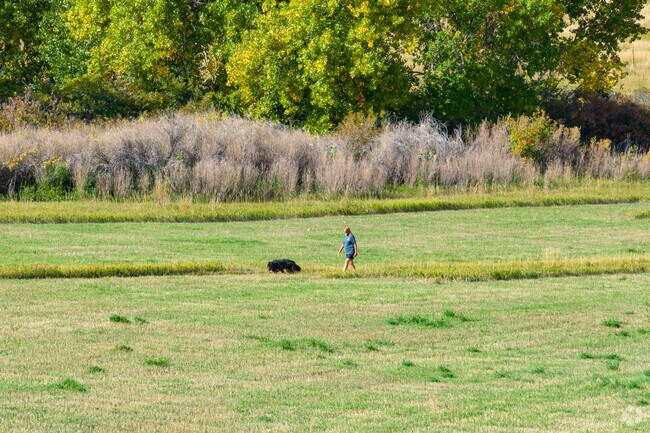 Dog walkers and bikers alike love the trails at Hildebrand Ranch Park near Chatfield Bluffs.