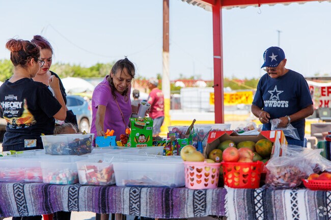 Some vendors at the Expo New Mexico Flea Market sell fresh fruits and veggies.