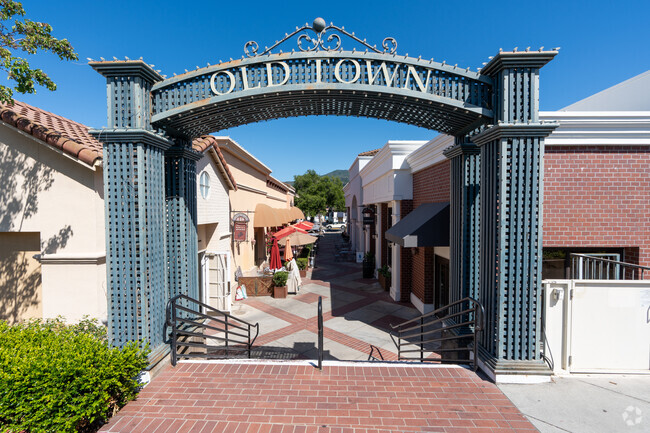Visit the charming old entrance of Old Town in West Los Gatos for a touch of history.