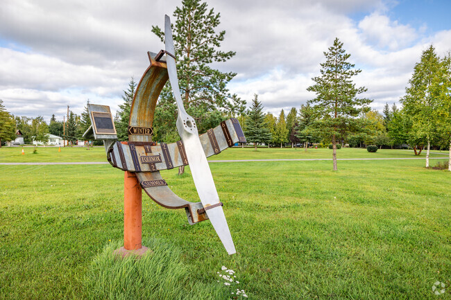 An interesting feature of Weeks Field Community Park in Fairbanks is the unique sundial.