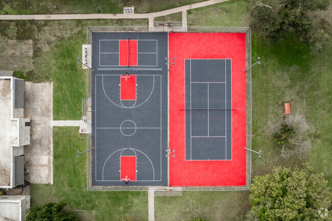 Concordia City Park has both tennis and basketball courts.