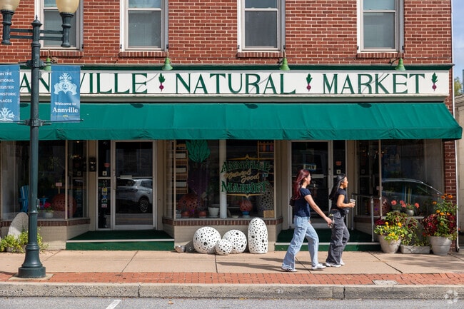 Annville Natural Market supplies local produce and pantry staples on Main Street.