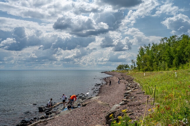 Kitchi Gammi Park is home to Brighton Beach.