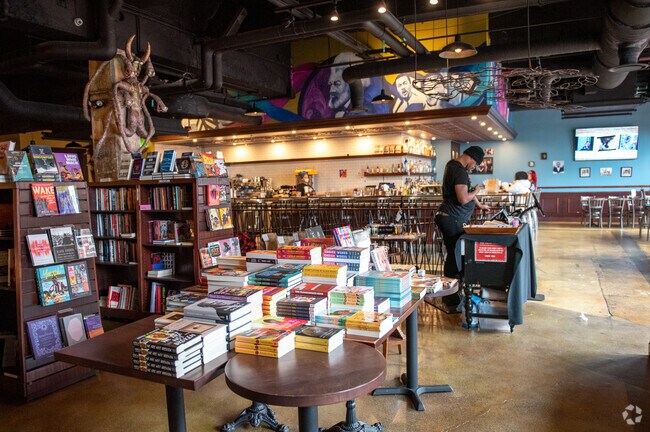 Busboys and Poets near Greenway is a restaurant and bookstore that hosts regular events.