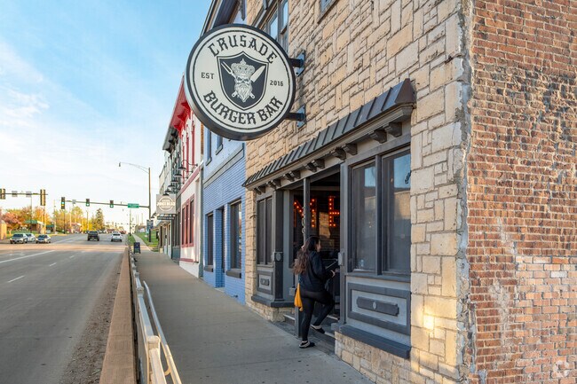 Yorkville residents head into Crusade Burger Bar for a drink and dinner.