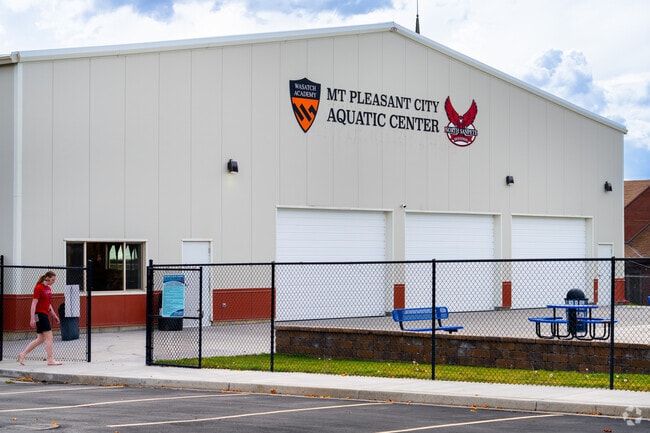Enjoy year-round fun at the indoor pool at the Mount Pleasant City Aquatic Center.