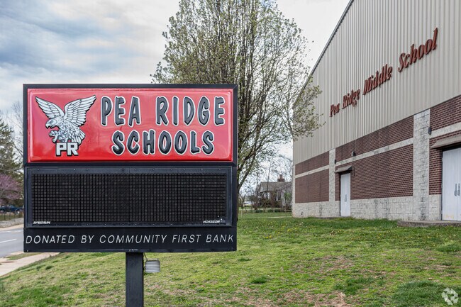 Pea Ridge Middle School educates students in grades five through seven.