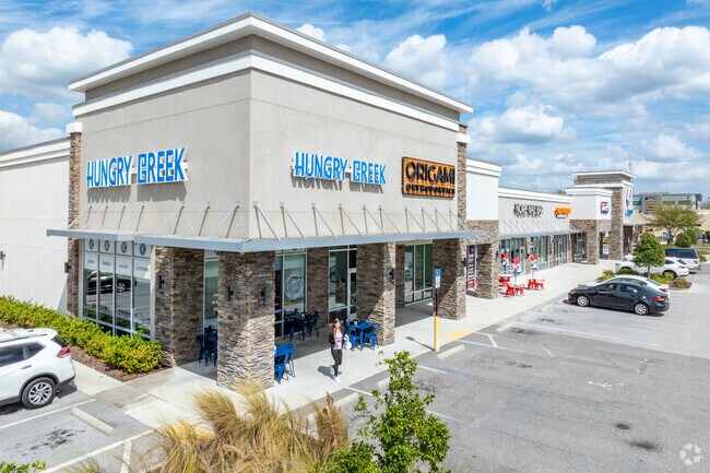 The Ballantrae Shoppes have all the essentials from restaurants and a gas station to oil changes and more.