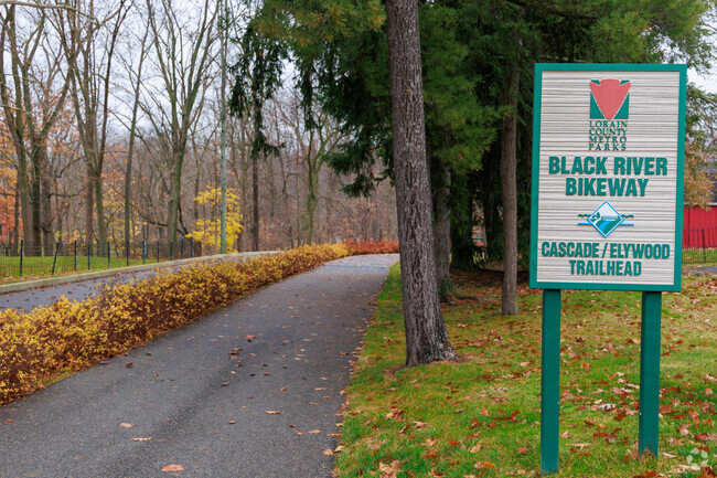 Cascade Park offers trails and scenic pathways to the residents of Ely square neighborhood.