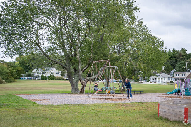 Laughter and joy fill the air at Common Fence Point Playground in Common Fence Point, RI.