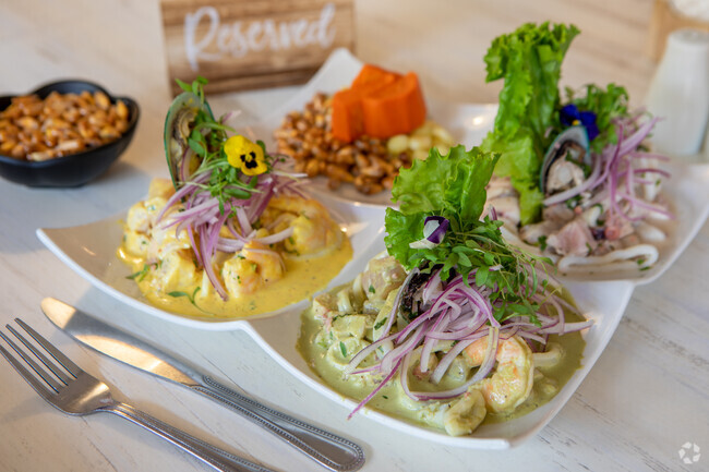 El Fogon restaurant in Silver Shores serves a delicious sampler ceviche.