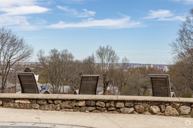 Corey Hill Park playground offers Washington Square residents a relaxing space with a view.