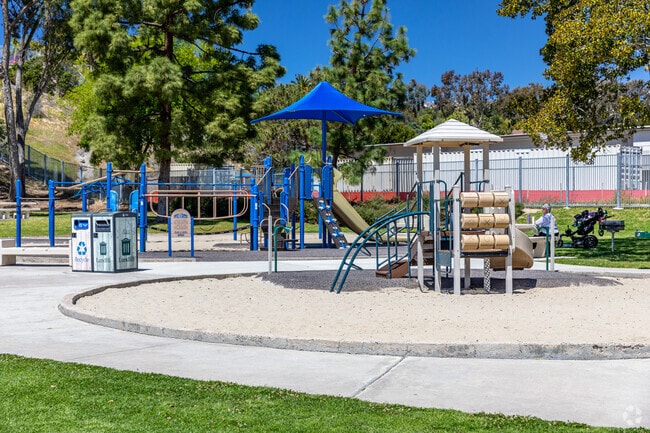 Laguna Riviera Park in Carlsbad features a pleasant playground area for children to enjoy.